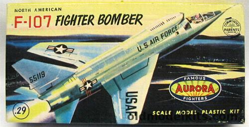 Aurora 1/114 North American F-107 Fighter Bomber, 295-29 plastic model kit